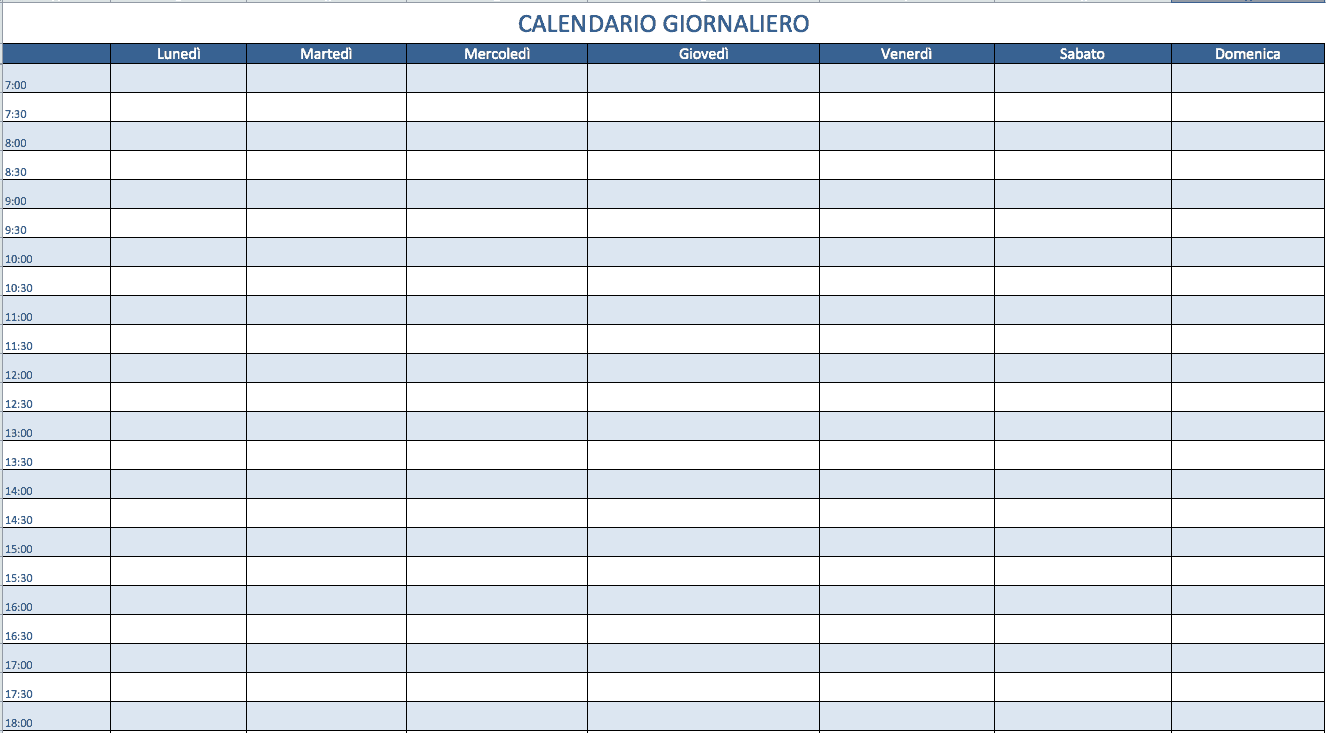 Crea Un Planning Settimanale Gratis Da Stampare