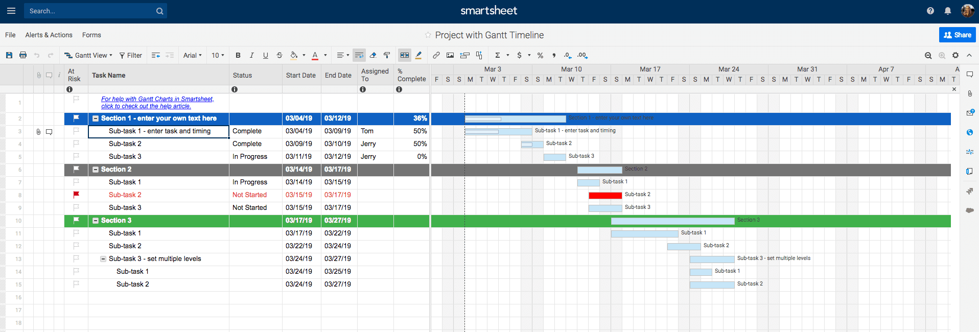 Fill In Project Details