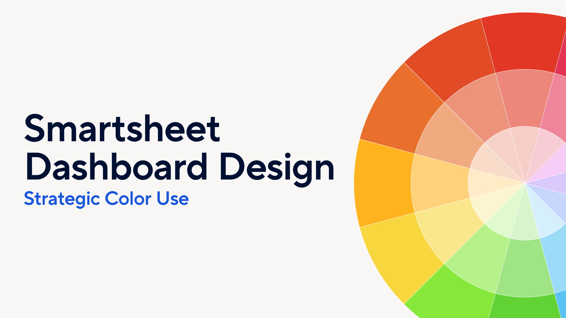 Smartsheet dashboard design tips