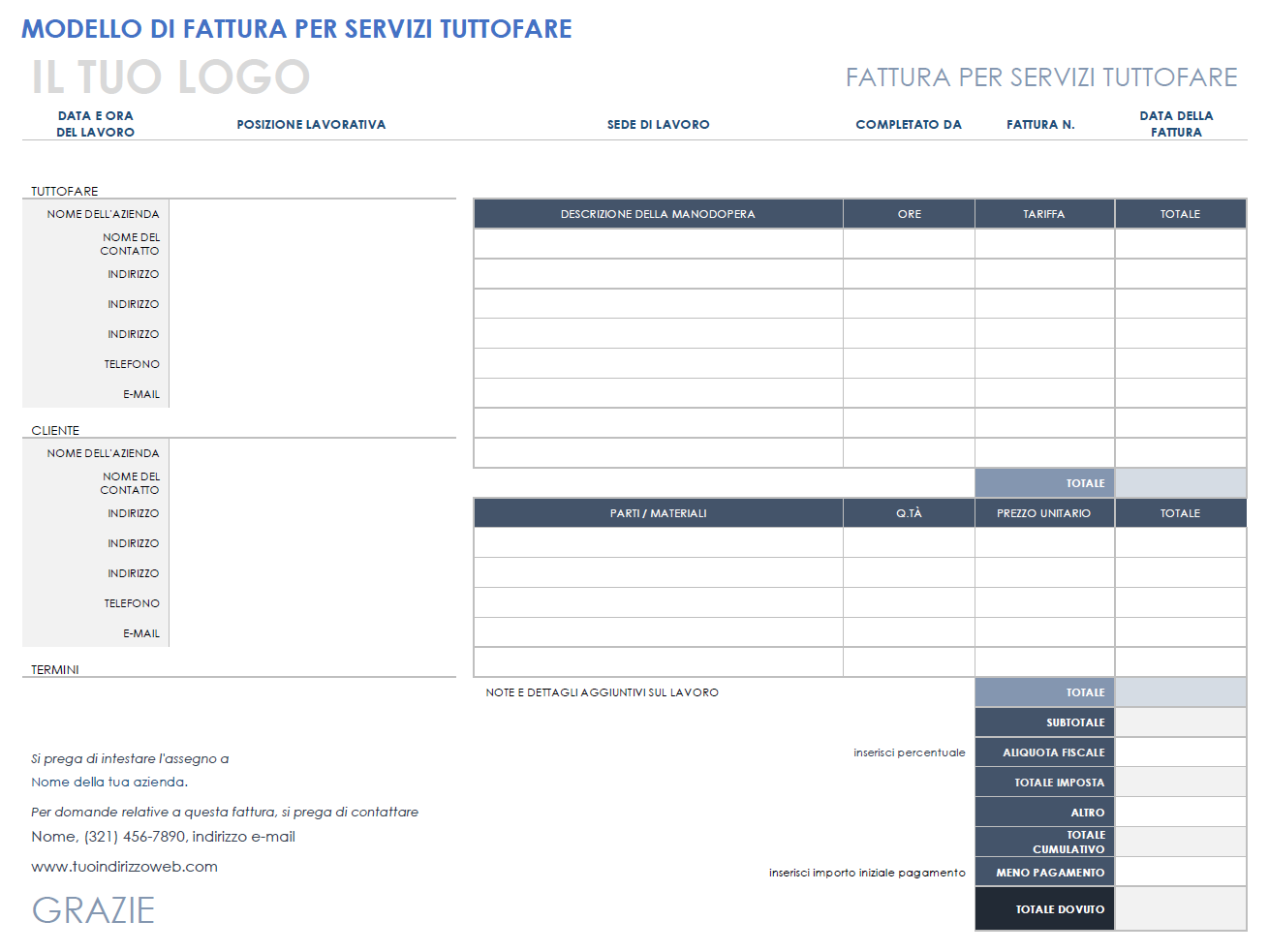 Fattura tuttofare