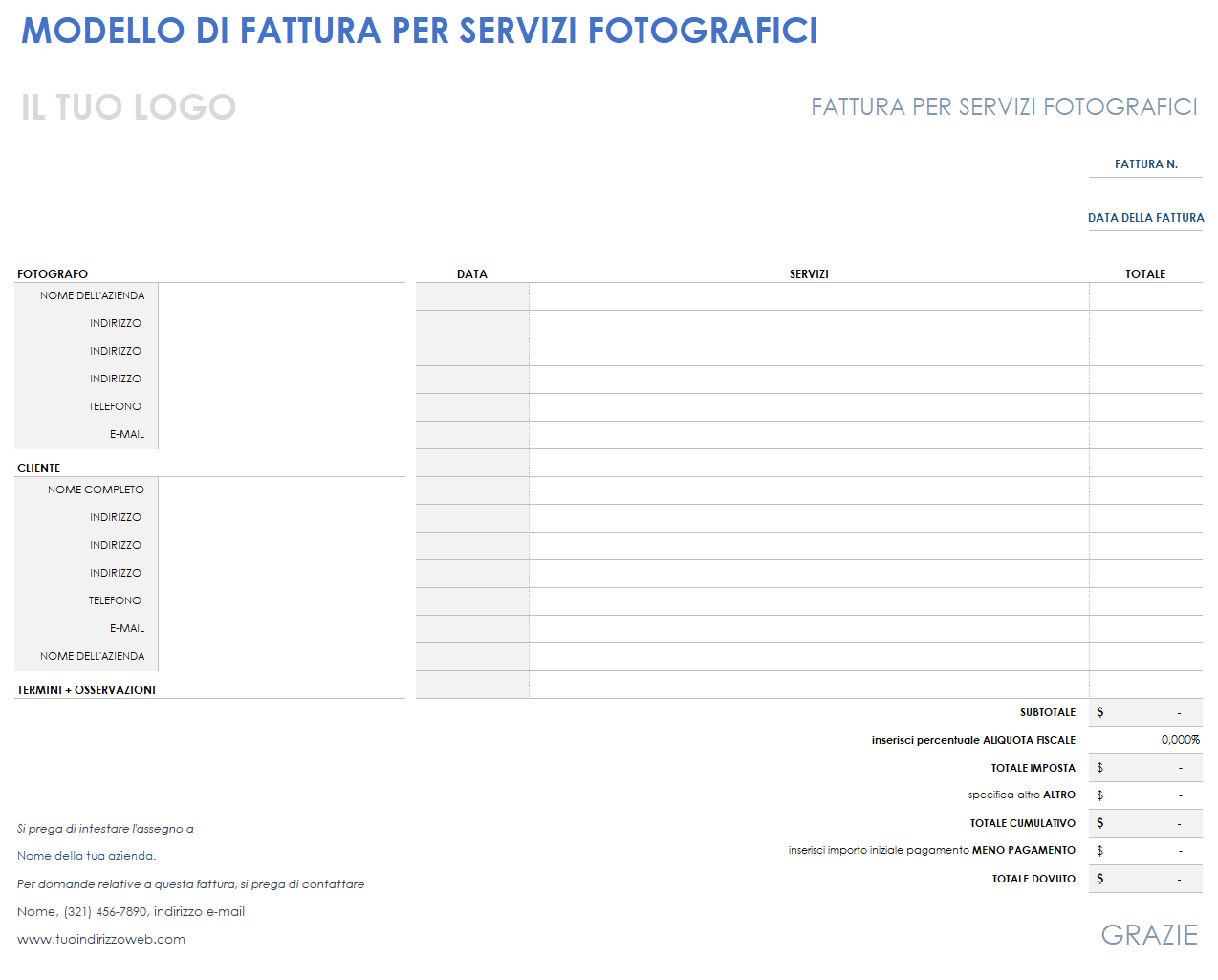 Fattura fotografica