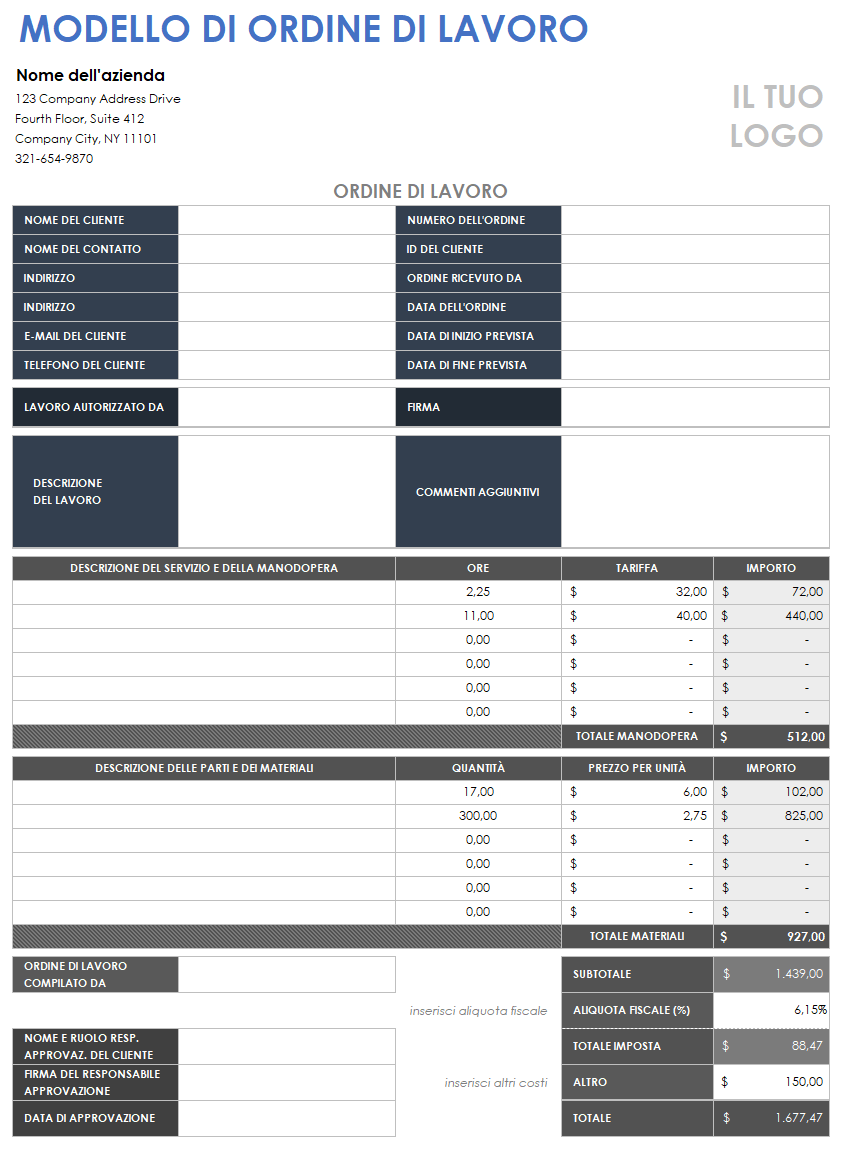 Ordine di lavoro