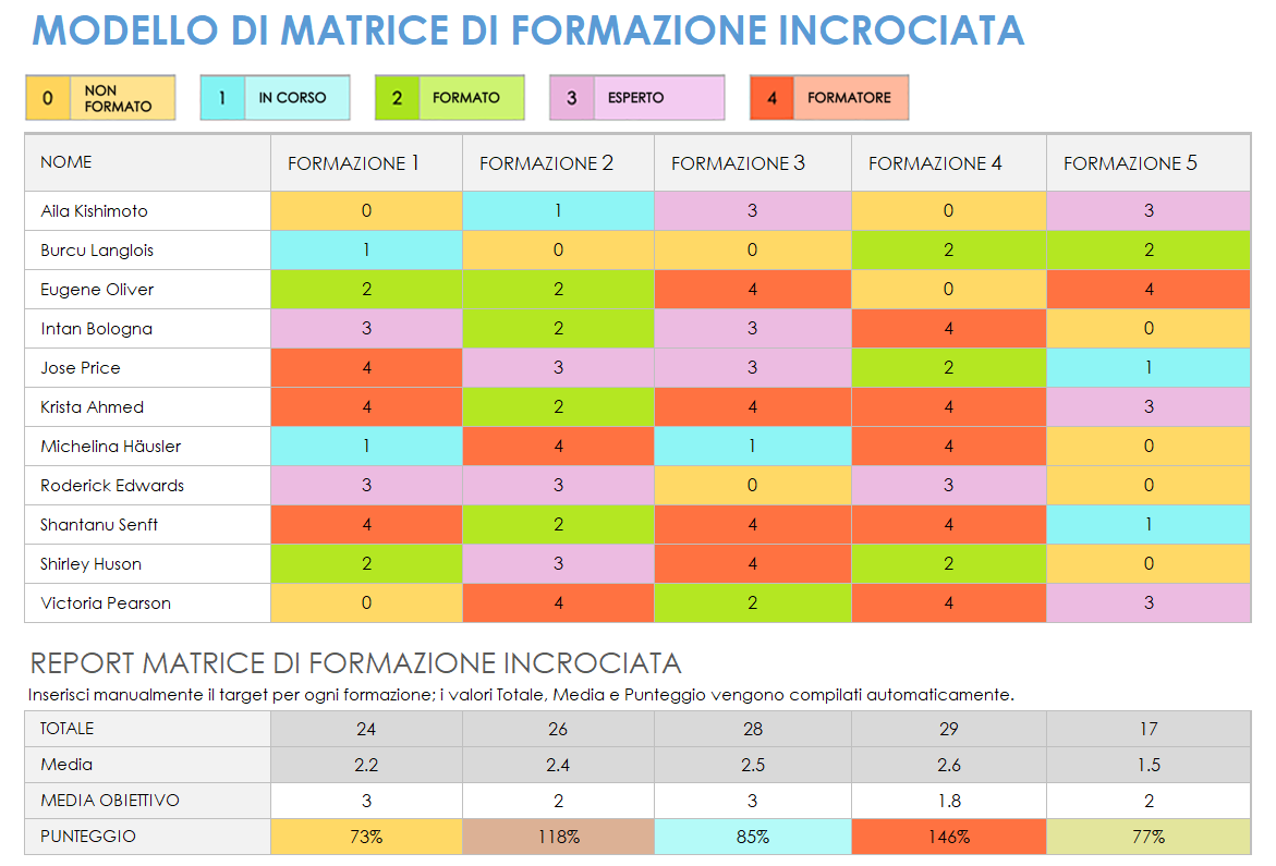 Matrice della formazione trasversale