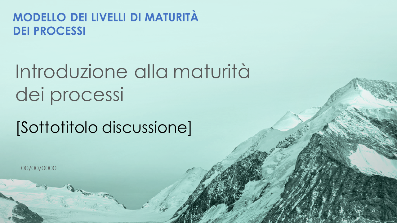 Maturità dei livelli del modello di maturità del processo