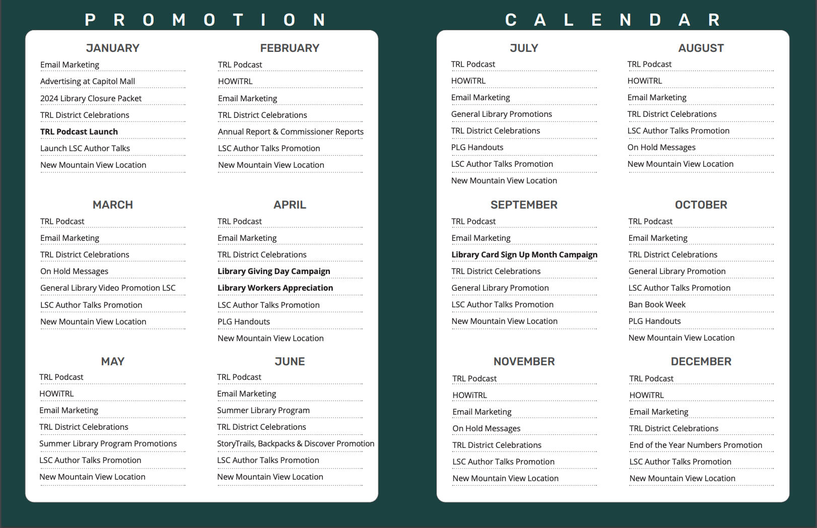 Piano marketing biblioteca