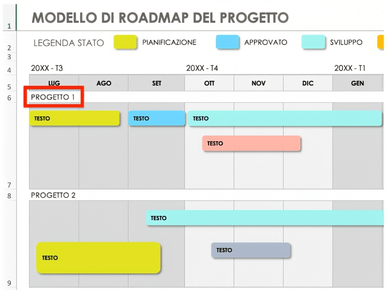  Aggiungi nomi di attività