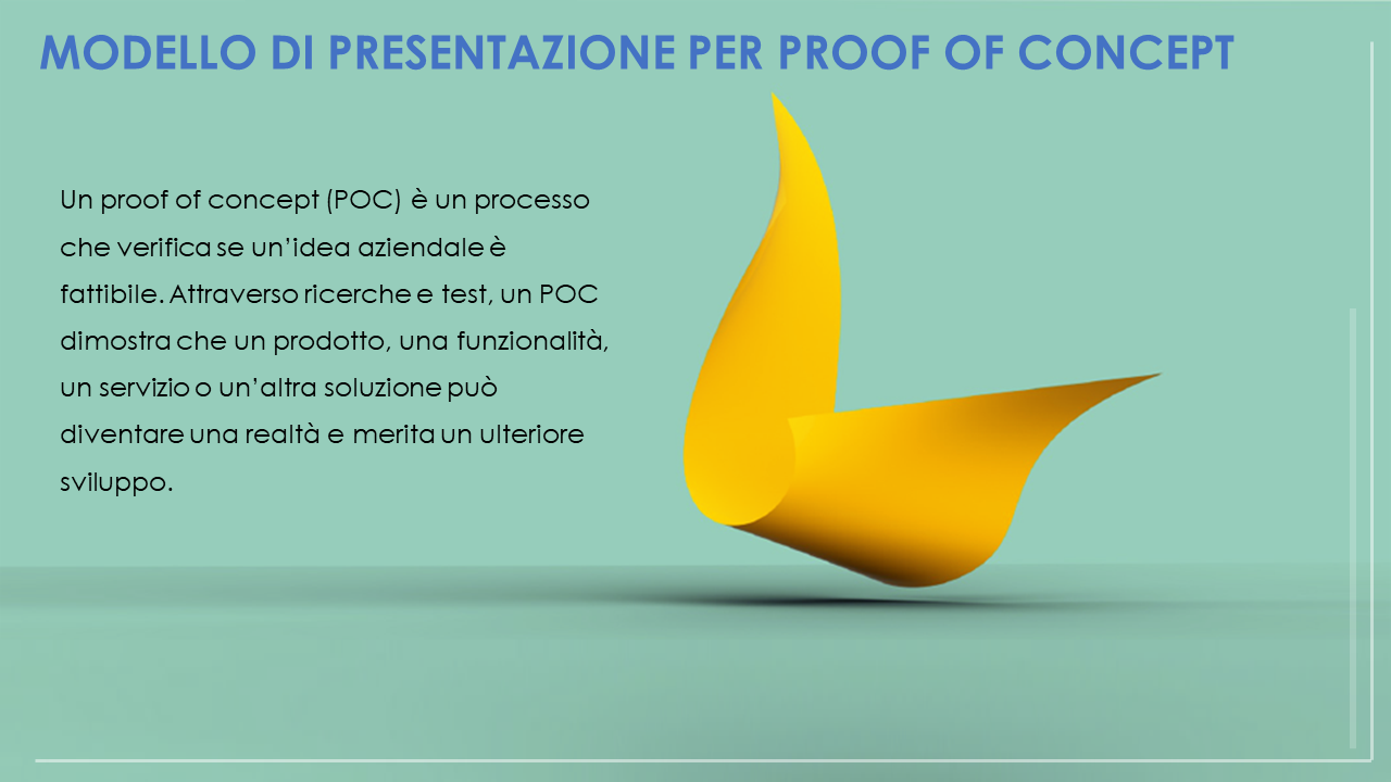  Modello di presentazione di prova di concetto