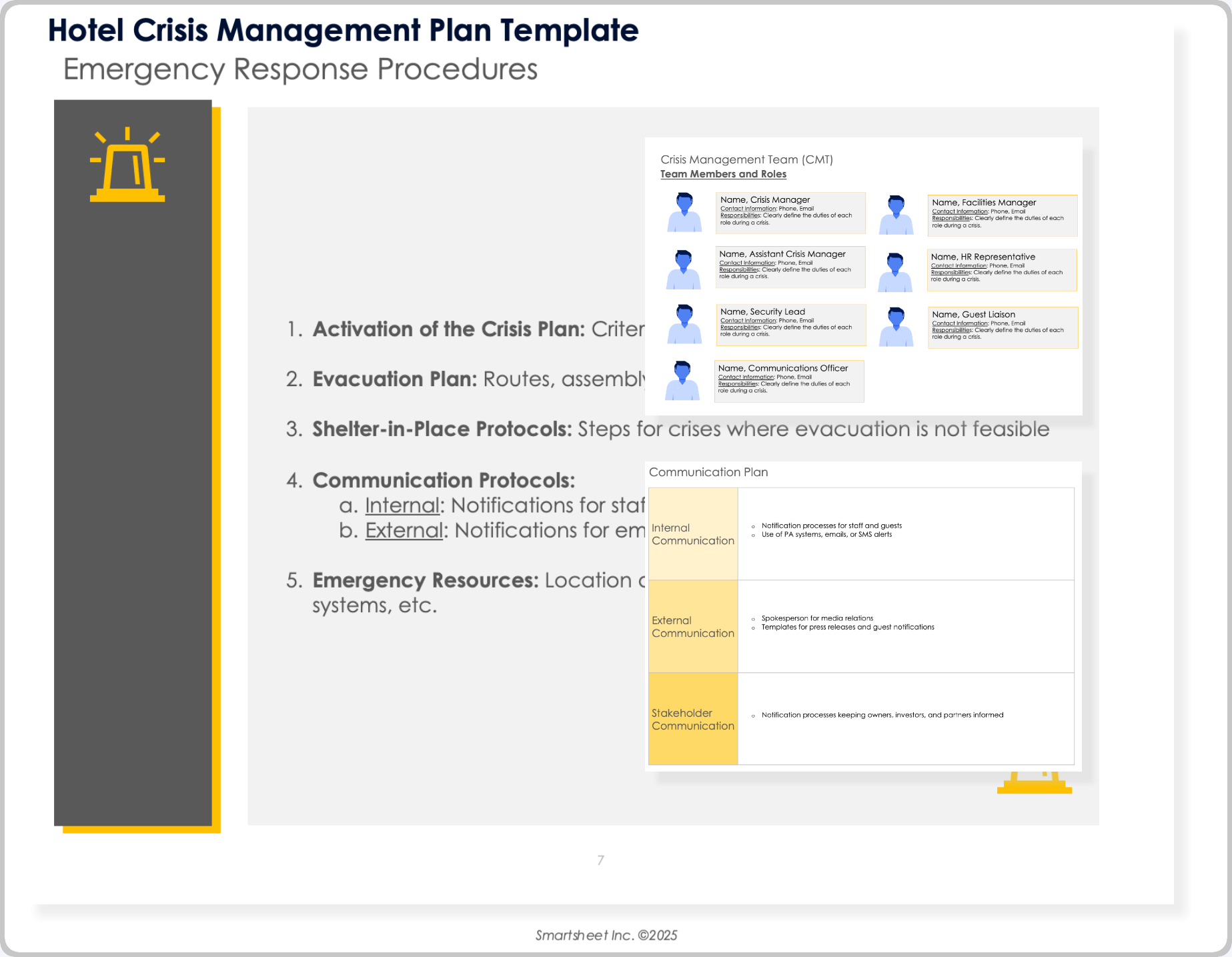 Modello di piano di gestione delle crisi per hotel