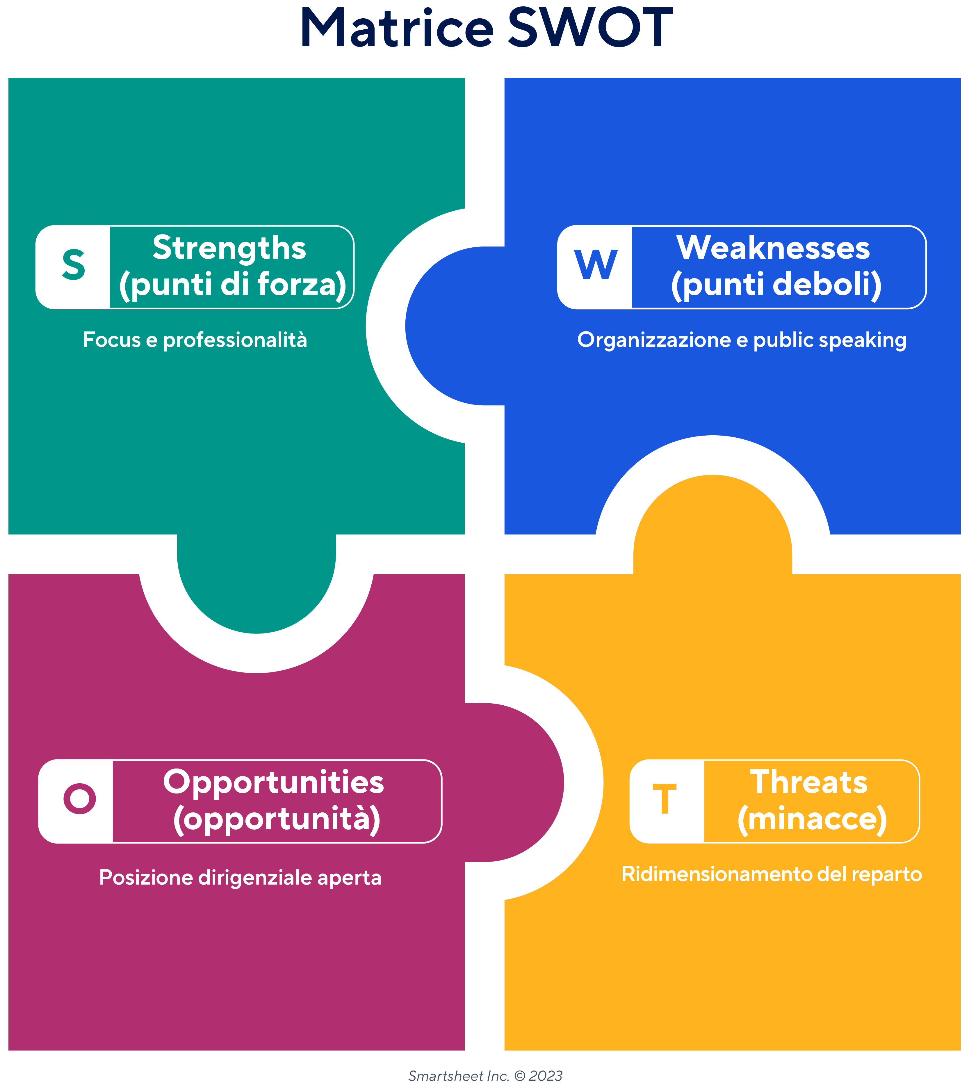 esempio di matrice swot