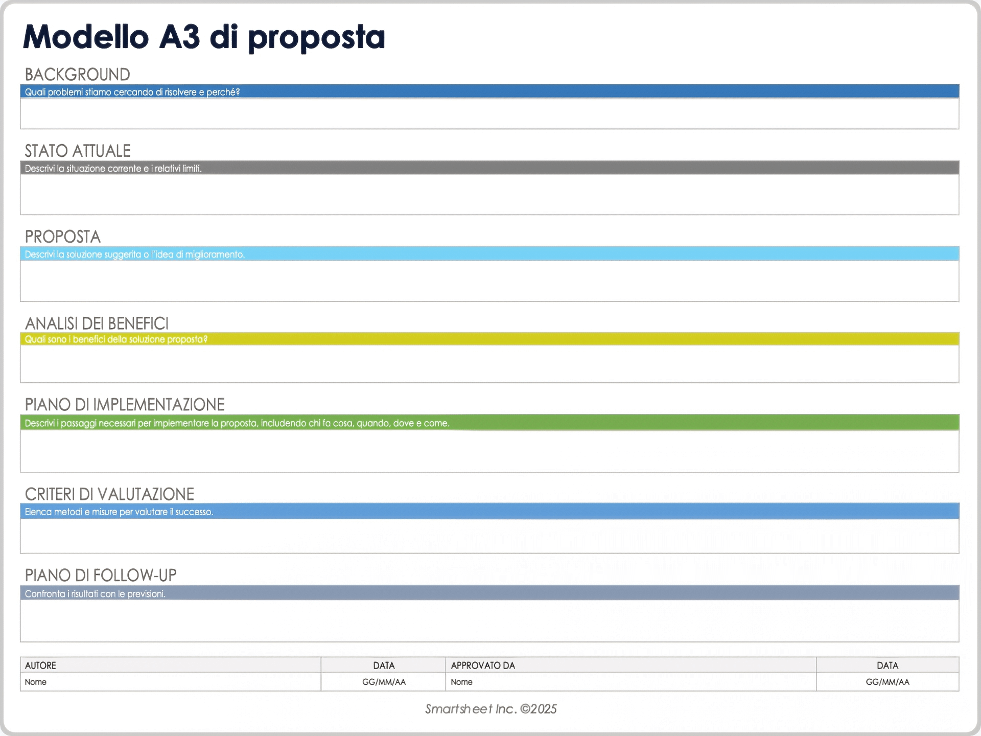 Modello A3 di proposta