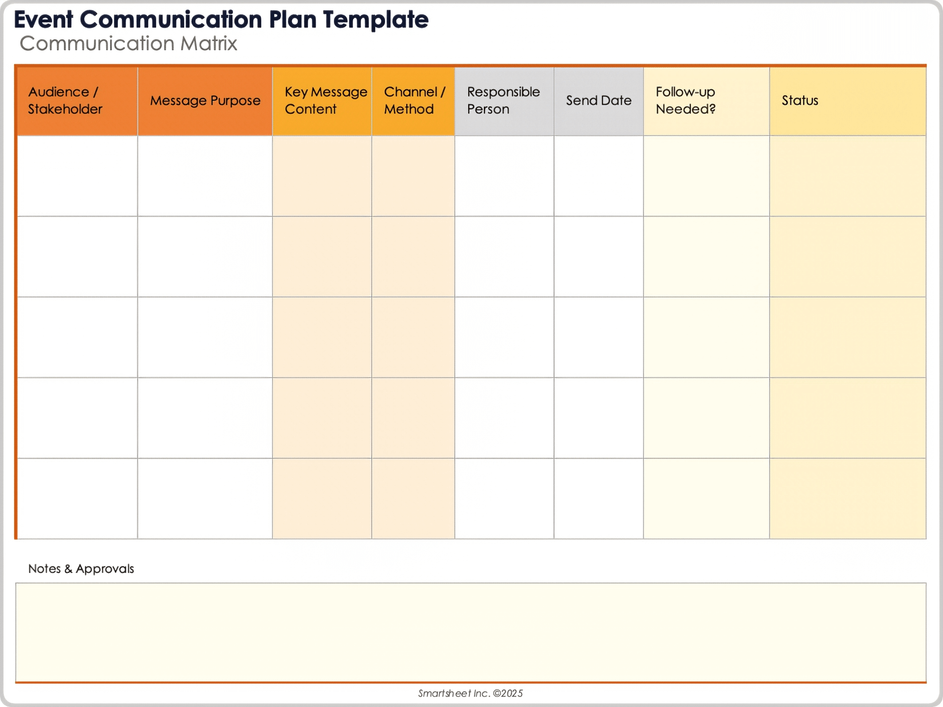 Modello di piano di comunicazione eventi 9053