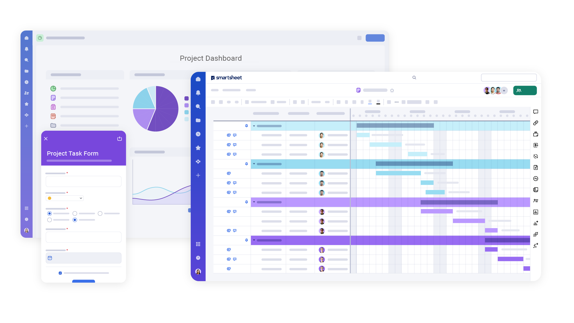 software per progetti con diagrammi di Gantt e viste multiple