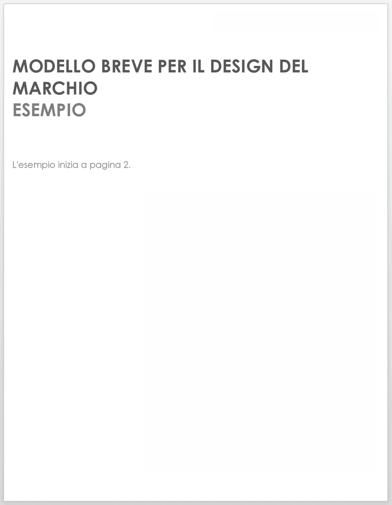  Modello di esempio di breve design del marchio