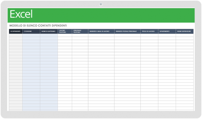 Modelli di elenchi di contatti gratuiti Smartsheet