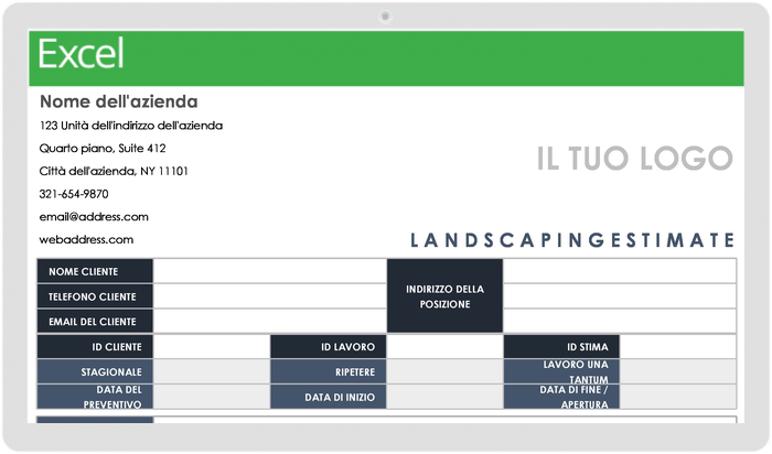  Modello di preventivo paesaggistico