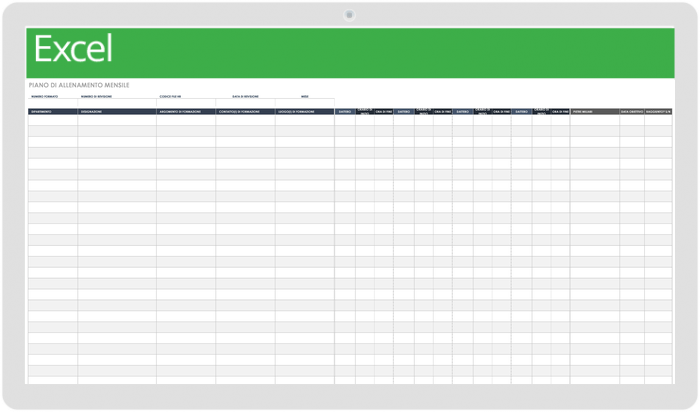 Monthly Training Plan Template 37233 - IT