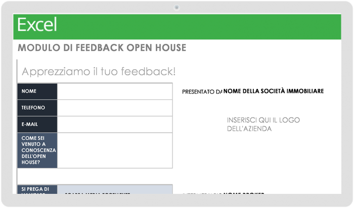 Open House Feedback Form Template