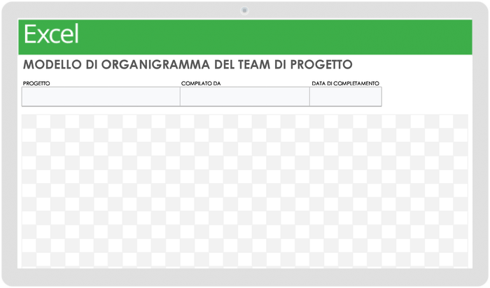  Modello di organigramma del team di progetto