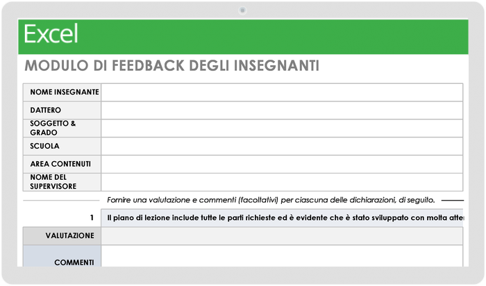 Teacher Feedback Form Template