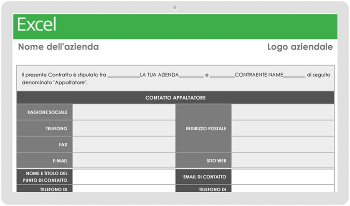  Modello di contratto fornitore