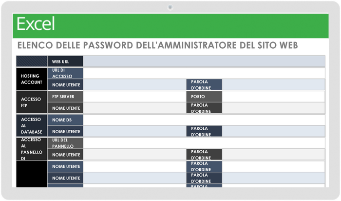  Quaderno Delle Password: Un diario per organizzare password,  username, email e accessi ai siti web