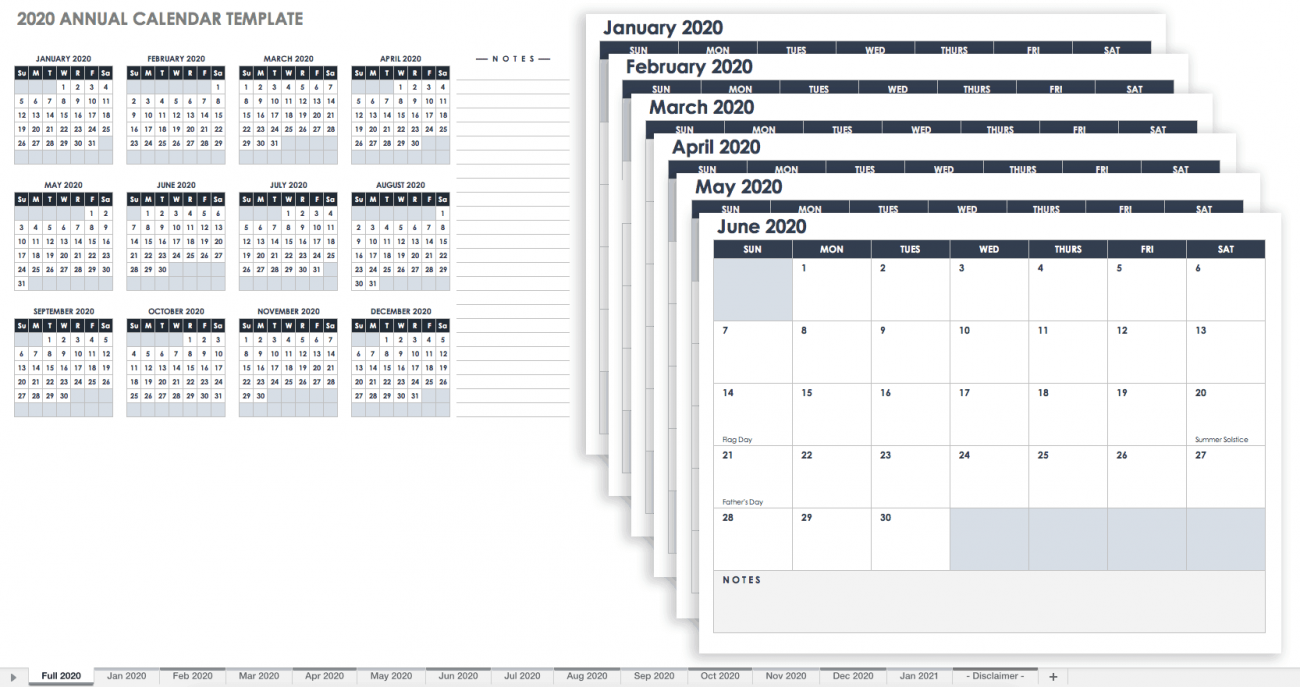 Modelli Di Calendario Excel Gratuiti E Stampabili Per Il 2019 E Oltre Smartsheet