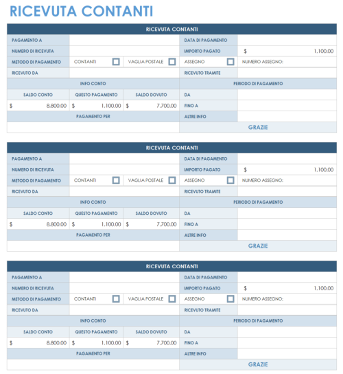 Scarica I Modelli Di Ricevuta Excel Gratuiti | Smartsheet