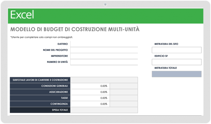 Modelli Gratuiti Di Budget Per La Costruzione | Smartsheet